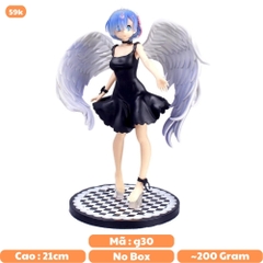 Mô Hình RE:ZERO Rem Thiên thần váy đen - Cao 21cm - ngang 12cm - nặng 200gram  - Figure RE:ZERO - no box - N1-K31-T3-S1
