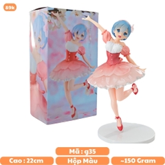 Mô Hình RE:ZERO Rem váy đỏ  - Cao 22cm - nặng 150Gram - Figure RE:ZERO - Có hộp màu - N1-K31-T1-S2