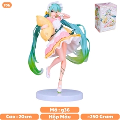 Mô Hình Hatsune Miku ôm gối - Cao 20cm - nặng 250gram - Figure Miku - Có Hộp màu - N1-K36-T1-S2