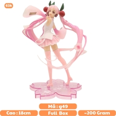 Mô Hình Hatsune Miku Hồng Dáng Đứng - Cao 18cm - nặng 200gram - Figure Miku - có hộp màu - N1-K35-T1-S2