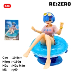 Mô Hình RE:ZERO Rem ngồi phao - Cao 10.5cm - nặng 150Gram - Figure RE:ZERO - Có hộp màu - (VAT MH001-01) - K20-T3-S9