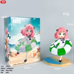 MÔ HÌNH ANYA FORGER - SPY X FAMILY - TANTEI-GOKKO Đeo Phao - Cao : 15cm - Nặng : 200gram - Hộp Màu - (VAT MH001)  - K19-T3-S8