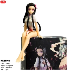 Mô hinh Nezuko dáng ngồi siêu dễ thương . Cao 14cm , nặng 150gram - Box Màu - (VAT E523-59) - K1-T3-S12