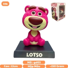 Mô Hình Gấu dâu lắc đầu - Cao 12cm - nặng 150gram - Phụ kiện : đế + miếng dán - FULL BOX : box màu - N3 - K28 - T4 - S4