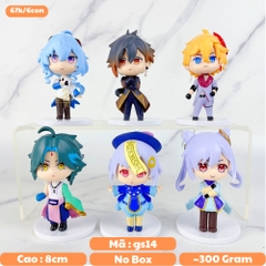 Mô Hình Genshin Bộ 6 nhân vật bản A cao 8cm nặng 300 gram - Figure  Genshin Impact - no box -K19-T2-S6