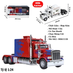 Mô Hình Xe Đầu Container Màu Trắng - Đỏ - Dài 24cm - Cao 9.5cm - Rộng : 6.5cm - nặng : 1kg - Box màu - SKU : H06111 - (VAT: 003-01-230)