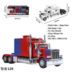 Mô Hình Xe Đầu Container Màu Trắng - Đỏ - Dài 24cm - Cao 9.5cm - Rộng : 6.5cm - nặng : 1kg - Box màu - SKU : H06111 - (VAT: 003-01-230)