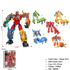 Đồ Chơi Robot Biến Hình Khủng Long 5in1. SKU: HD69 K101-T2-S10-11