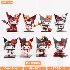 Mô hình kuromi Bộ 8 Melody Gemini Pudding Dog Cinnamon Dog Kuromi có đế Bản Blind Box - cao 8cm - Nặng 200gram - Bọc Túi - Hộp Màu - N3-K36-T2-S2