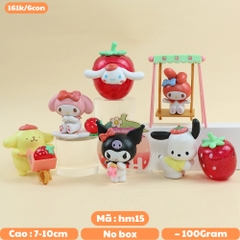 Mô hình kuromi Bộ 6 Melody Kuromi - cao 7-10cm - Nặng 1000gram - No Box - N3-K34-T1-S3