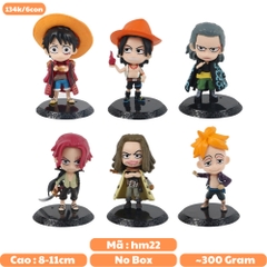Mô hình OnePiece Bộ 6 luffy ace benbeckman shanks yasoop marco - Cao 8-11cm - nặng 300gram- Figure OnePiece - No Box K24-T1-S7