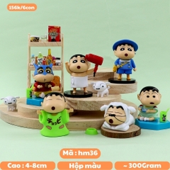 Mô Hình bộ 6 Shin bút chì - Cao 4-8cm - nặng 300gram - Figure Cậu Bé Bút Chì - bọc túi OPP - Hộp Màu - Hm36 n3-k48-t1-s1