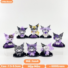 Mô hình kuromi Bộ 8 Melody Gemini Pudding Dog Cinnamon Dog Kuromi - cao 7.5 - 9.5cm - Nặng 600gram - Có Hộp Đẹp - N3-K36-T2-S1