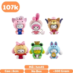 Mô hình kuromi bộ 6 kuromi blind box - cao 8cm - Nặng 300gram - Bọc Túi - Hộp Màu