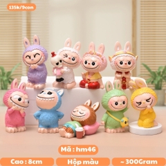 Mô hình labubu bộ 9 labubu blind box - cao 8cm - Nặng 300gram - Bọc Túi - Hộp Màu n3-k46-t1-s2