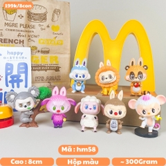 Hàng Cao Cấp - Mô hình labubu bộ 8 labubu blind box - cao 8cm - Nặng 300gram - Bọc Túi - Hộp Màu N3-K52-T2-S1
