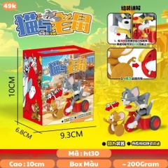Đồ Chơi Trẻ Em Tom Jerry đi xe máy chạy cót - Cao 10cm - Ngang 15.5cm - Nặng 200gram - Hộp Màu - ht30b K75-T4-S11