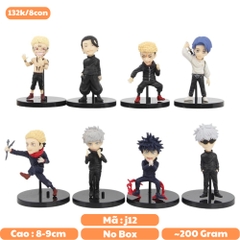 Mô Hình Jujutsu Kaisen bộ 8 chú thuật hồi chiến - Cao 8-9cm - nặng 200gram - No Box : bọc túi OPP - Figure anime Jujutsu Kaisen - N3-K43-T1-S2