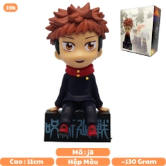 Mô Hình Itadori Yuji dáng ngồi - Cao 11cm - nặng 100gram - Box màu  : bọc túi OPP - Figure anime Jujutsu Kaisen - N1-K39-T3-S1