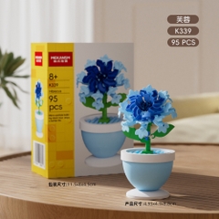 Combo 2 Bộ Lắp Ghép Chậu Hoa Dâm Bụt - 95 hạt - Full Box - Sku : LG-K339-C - (VAT 001-C2-11) - K97-T2-S5