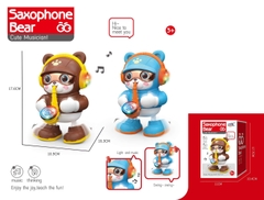 Đồ chơi chú gấu thổi kèn SAX kèm nhạc , đèn ( ko bao gồm 3 pin AAA): SKU: KT2501035 ( VAT 008-16-60) - K132-T4-S3-4