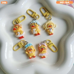 Combo 5 móc khóa vịt dễ thương - Dây móc dài : 3.5cm - Mô Hình Cao : 3.5cm - Nặng : 30gram - No Box : bọc túi OPP K78-T5-S8