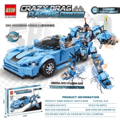 Đồ Chơi Lắp Ghép Lego ( 2 in 1 ) Xe và robot - 355 hạt - Full Box - Sku : LG-610 (VAT 001-08-50) - K90-T3-S1