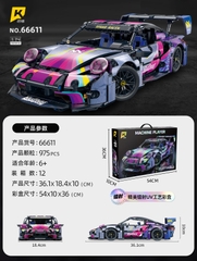 Lắp ghép xe ô tô Colorful 911 (static) tỷ lệ 1:14. 975 pcs. Sku: LG-66611 ( VAT 001-07-200 ) K131-T4-S8