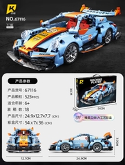 Lắp ghép Xe ô tô Porsche 911 tỷ lệ 1:18. Có 523pcs.Sku: LG-67116 ( VAT 001-07-100 ) K130-T4-S4,S5 , K130-T4-S4-5