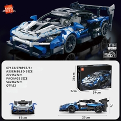 Lắp ghép xe ô tô McLaren Senna Blue tỷ lệ 1:18. 548pcs. Sku: LG-67123 ( VAT 001-07-100 ) K98-T4-S6,S7
