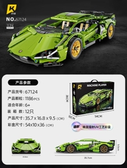 Lắp ghép xe ô tô Green Bull (static) tỷ lệ 1:14 . 1186 pcs. Sku: LG-67124 ( VAT 001-07-200 ) K130-T4-S9,S10