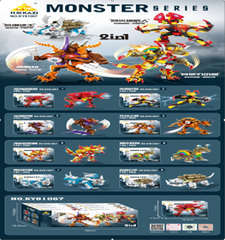 ( Giá 1 Hộp - Set Hộp 8 - Đặt Số Lượng 8 ) Lắp Ghép Lego Combo 8 quái thú lego ( có thể lắp kết hợp )  - Sku : LG-81067 - ( VAT 001-21-11 ) K126-T3-S8