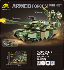 Đồ Chơi Lắp Ghép Lego ( 2 in 1 ) Xe Tăng và robot - 466 hạt - Full Box - Sku : LG-84178 ( VAT 001-22-50 ) - K128-T4-S13