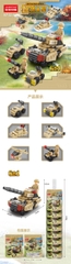 Bộ Lắp Ghép Xe Tăng Chiến Đấu Mini 6in1 123pcs. SKU: LG-8732-6 -  ( Vat : MH001-02 !!! ) - K107-T1-S8 - K2-T1-S1,2,3