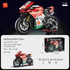 Lắp ghép xe máy Red-White Ducati tỷ lệ 1:10 . 868 pcs. Sku: LG-88800 ( VAT 001-23-150 ) K132-T5-S5,6