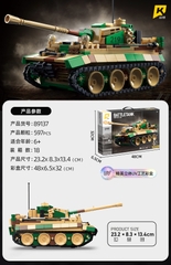 Lắp ghép phương tiện chiến đấu Tiger Tank (pull-back). 597pcs. Sku: LG-89137 ( VAT 001-22-50 ) K97-T4-S9