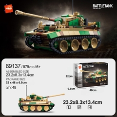 Lắp ghép phương tiện chiến đấu Tiger Tank (pull-back). 597pcs. Sku: LG-89137 ( VAT 001-22-50 ) K97-T4-S9