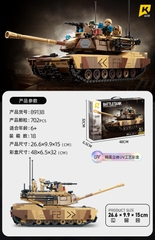 Lắp ghép phương tiện chiến đấu M1 Tank (pull-back) . 702 pcs. Sku: LG-89138 ( VAT 001-22-50 )K131-T4-S5