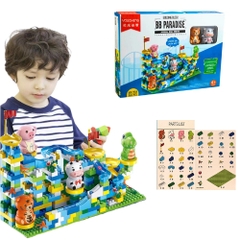 Đồ Chơi Lắp Ghép xây dựng bóng trượt động vật - 324 chi tiết - Full Box - SKU : LG-959