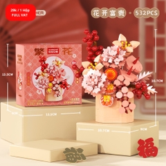 Bộ lắp ghép lẵng hoa 532pcs. SKU: LG-W1003 ( VAT 001-06-11 ) K135-T3-S17