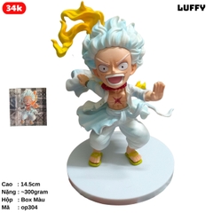 Mô Hình OnePiece luffy gear 5 chibi trạng thái chiến đấu - cao 14.5cm - nặng 300gram - Figure One Piece - Hộp Màu -(VAT : G873-84)- K17-T3-S6 ( D - 14 )