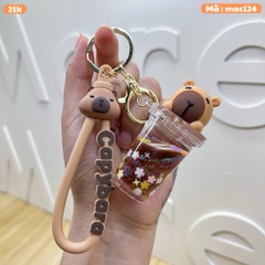 móc khóa capy bara hình cốc- Dây móc dài : 9cm - Mô Hình Cao : 6cm - Nặng : 50gram - No Box : bọc túi OPP N3- K62-T4- S1