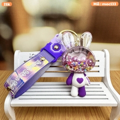 móc khóa thỏ tím - Dây móc dài : 10cm - Mô Hình Cao : 7cm - Nặng : 50gram - No Box : bọc túi OPP n3-k62-t5-s4