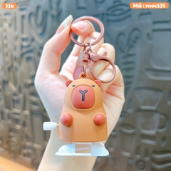 móc khóa capy bara vặn cót nâu -  Mô Hình Cao : 6cm - Nặng : 50gram - No Box : bọc túi OPP N3-K62-T1- S2