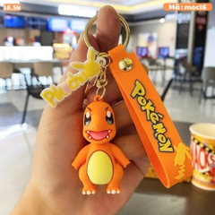Móc khóa rồng Charmander - Dây móc dài : 10cm - mô hình rồng Charmander  Cao : 5.5cm - Nặng 45gram - No Box : Bọc túi OPP -K77-T5-S1