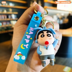 móc khóa shin mũ xanh - dây dài 11cm mô hình cao 6cm - nặng : 50gram - no box N3-T3