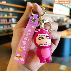 móc khóa shin cosplay ếch hồng - dây dài 11cm mô hình cao 6cm - nặng : 50gram - no box N3-T3