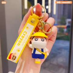 móc khóa shin học sinh - dây dài 11cm mô hình cao 6cm - nặng : 50gram - no box N3-T3