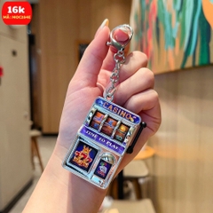 Móc Khóa Máy Quay Thưởng Màu Bạc 777 . Dài 11cm , Rộng 3.5cm - Nặng 50gram - SKU: moc284e - (Vat: MK001) - K76-T6-S10