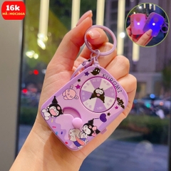Móc Khóa gạt xoay tím kuromi ( Có Đèn ) - Dài 6.3cm , Rộng 4.5cm - Nặng 50gram - SKU: moc286a - (Vat: MK001) - K76-T6-S11